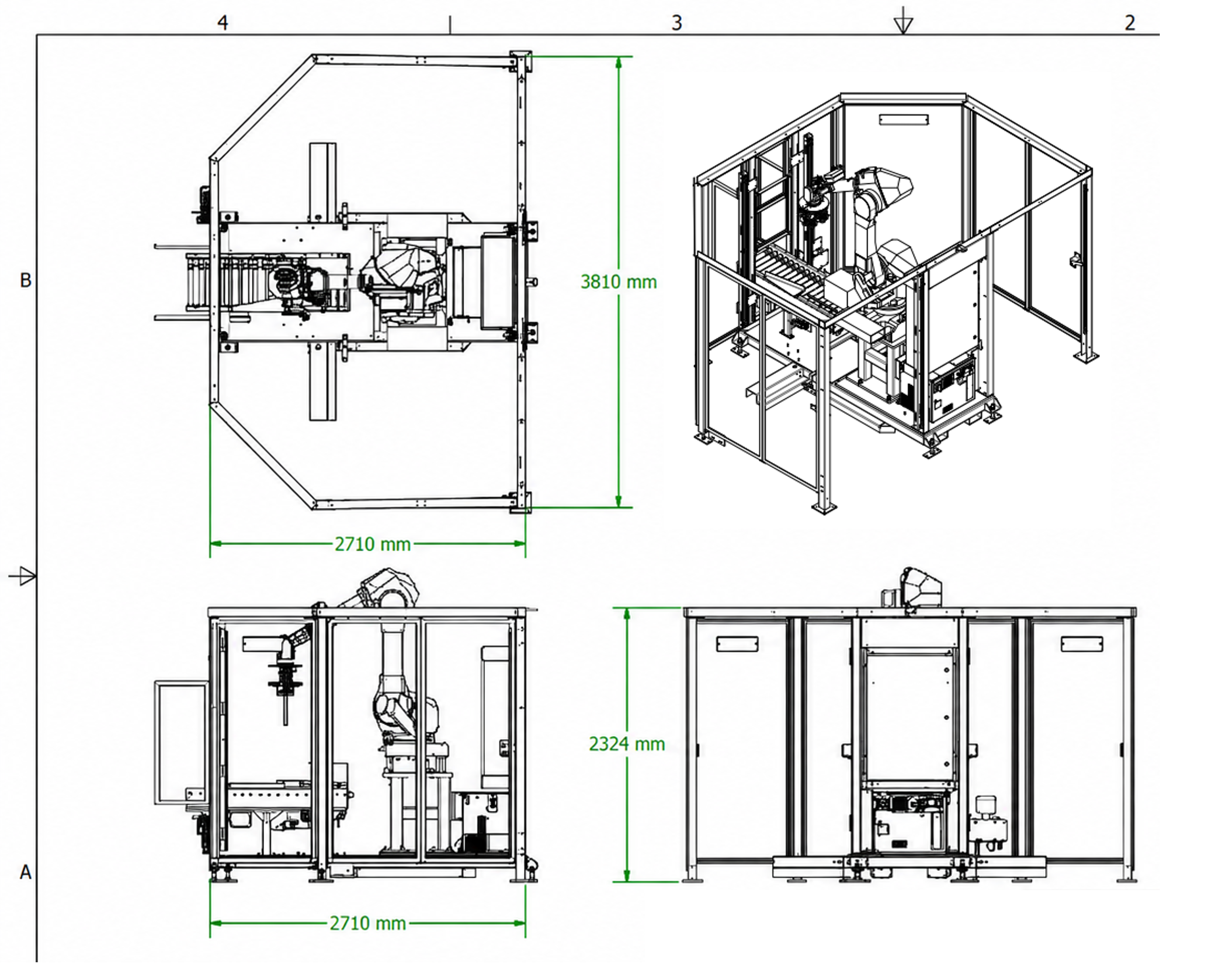 Robotic Palletiser general arrangement
